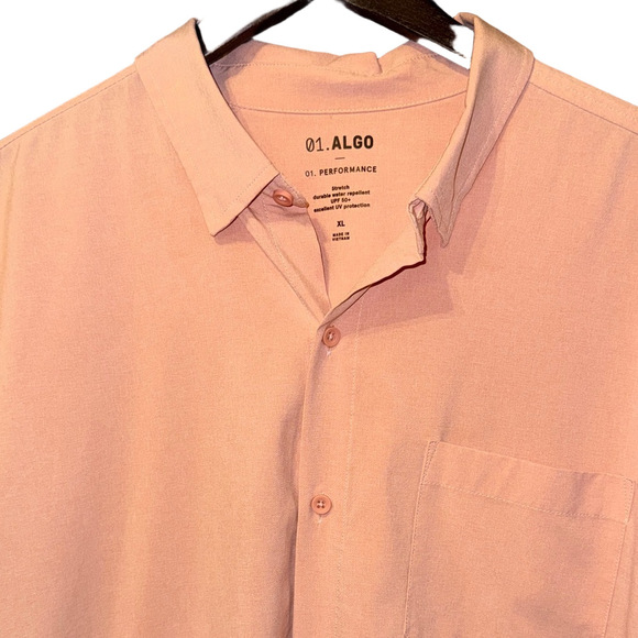 01. ALGO Men's Casual Button-Down Long Sleeve Performance Shirt Size XL - Picture 4 of 5